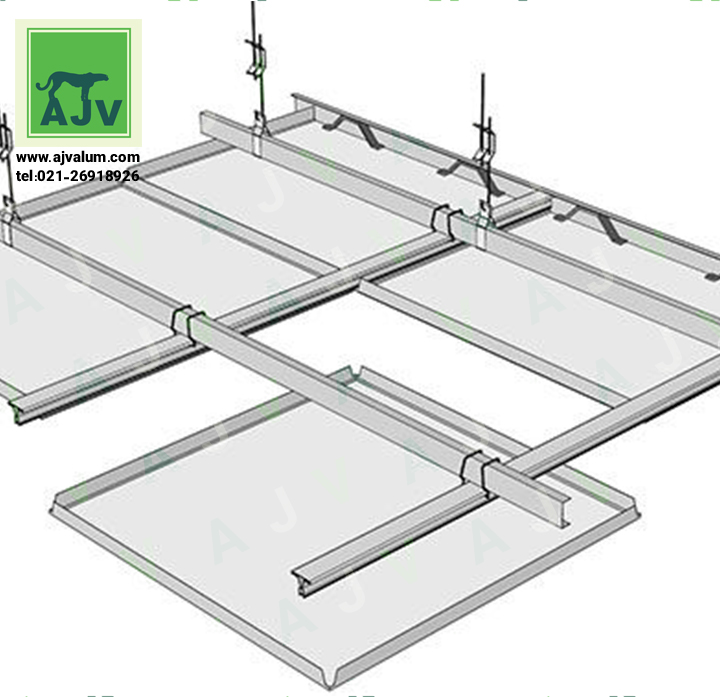 تایل آلومینیومی ای جی وی و ساختار شبکه 60 در60 .تلفن فروش 02191693121