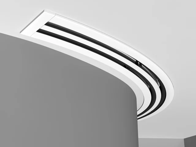 آموزش نصب دریچه آلومینیومی خطی پرتاب باد در سقف کاذب