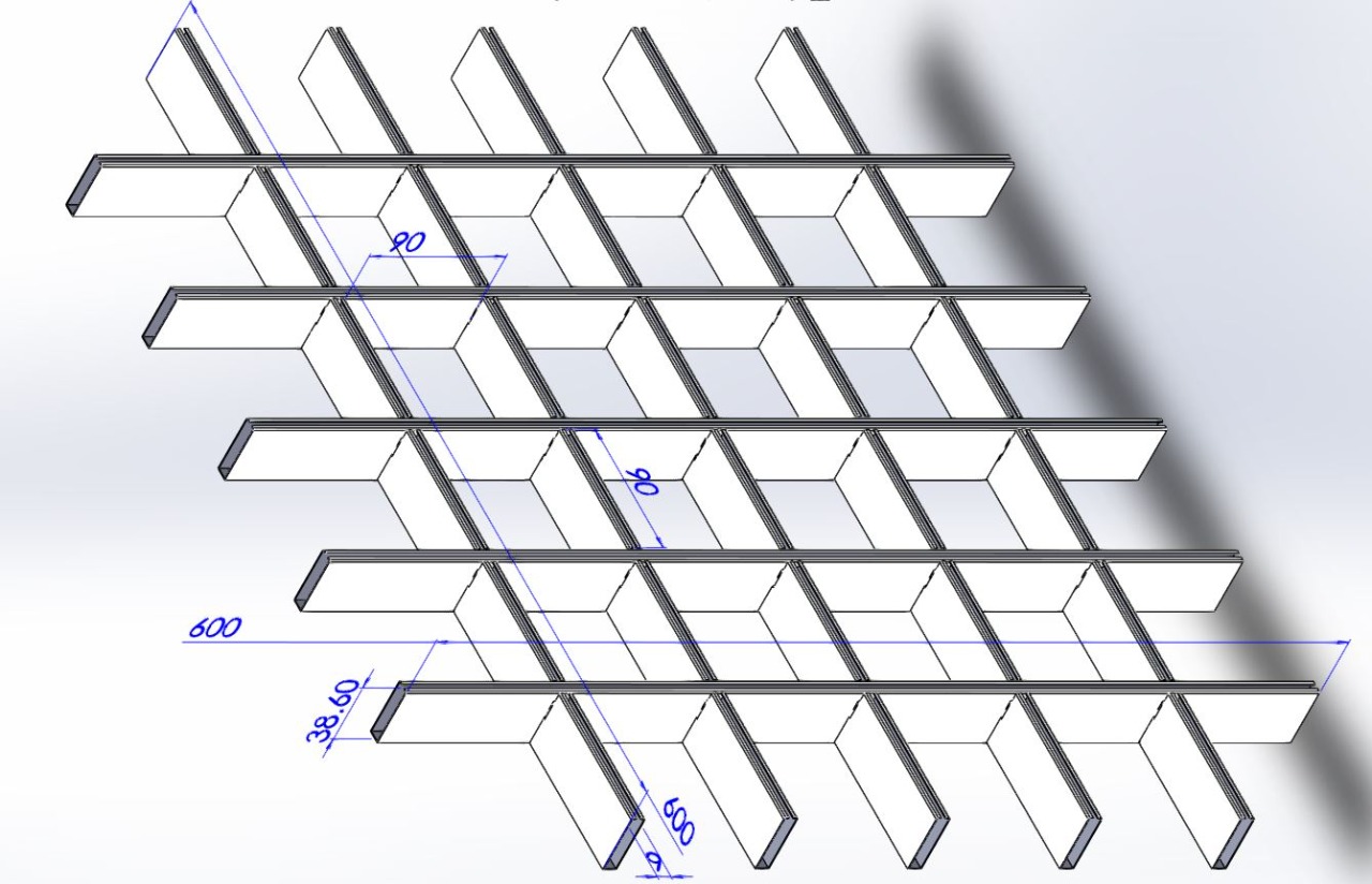 تایل آلومینیومی سلول باز یا گریلیوم سقف کاذب چگونه تولید میشود ؟