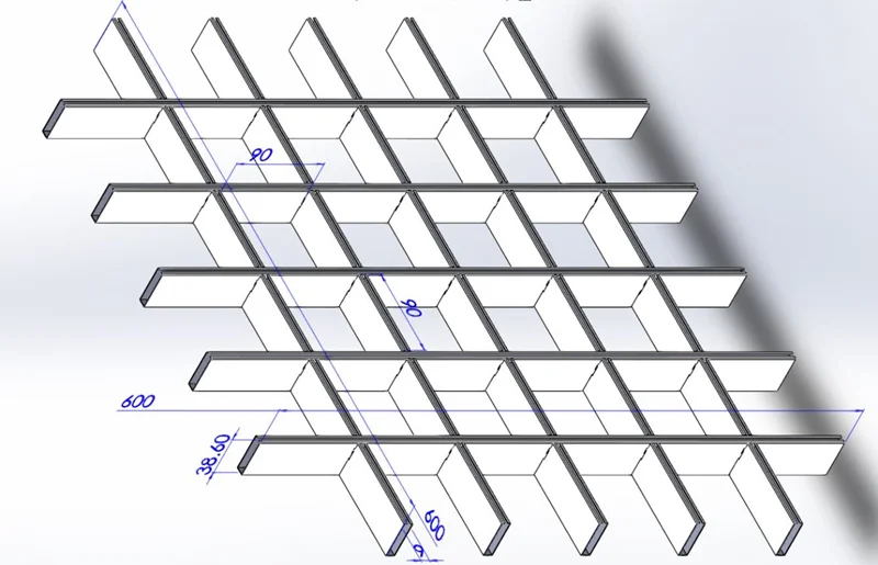 تایل آلومینیومی سلول باز یا گریلیوم سقف کاذب چگونه تولید میشود ؟