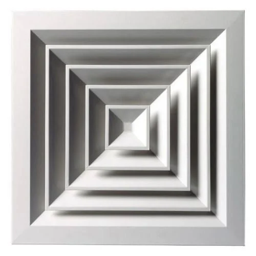 دریچه آلومینیومی 60 در 60 پرتاب باد مناسب قرار گرفتن در سازه کلیک سقف کاذب