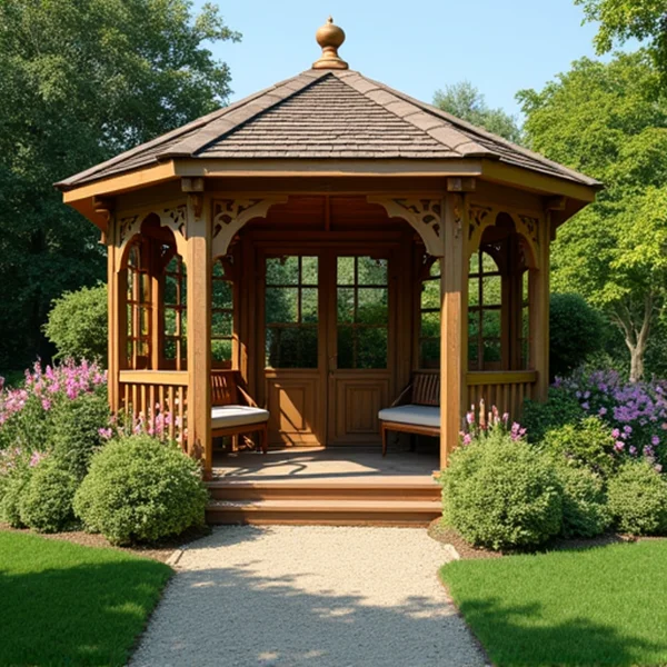 قیمت آلاچیق چوبی در سال 1404 و انواع آن