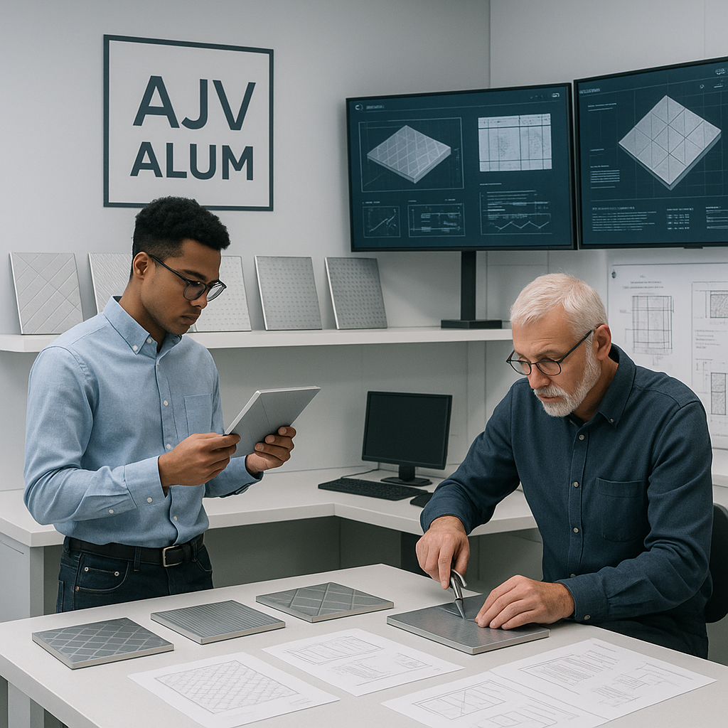 برند AJV آلوم؛ نوآوری و کیفیت در تولید و عرضه تایل آلومینیومی پانچ متال سقف کاذب