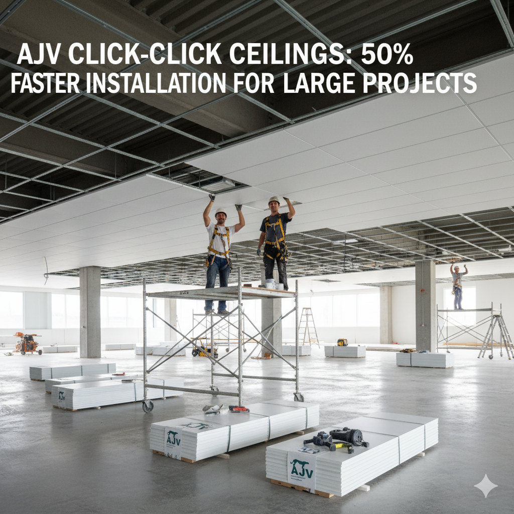 چگونه سقف‌های کلیک‌دار AJV نصب پروژه‌های بزرگ را تا ۵۰٪ سریع‌تر می‌کنند؟