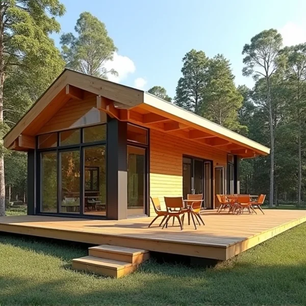 معرفی خانه پیش ساخته چوبی وودی هوس  ،زمان ساخت ،مزایا و معایب آن
