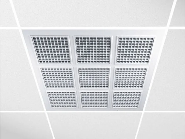 آموزش نصب دریچه آلومینیومی 60 در 60 پرتاب باد بروی سازه کلیک سقف کاذب