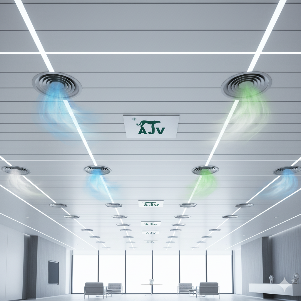 تأثیر سیستم Airflow Control" در سقف های آلومینیومی ای جی وی؛ نسل جديد مديريت جریان هوا در معماری  مدرن